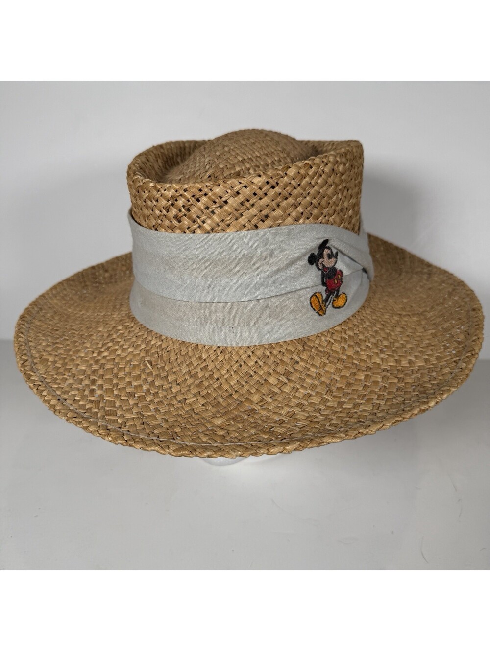 Vintage 1980’s Walt Disney Company  Mickey Mouse Straw Outdoor Hat Made In USA